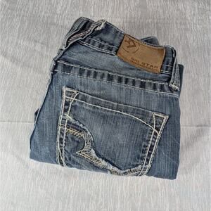 Big Star Union Straight Jeans Womens Size 29 Blue Distressed Demin Pants